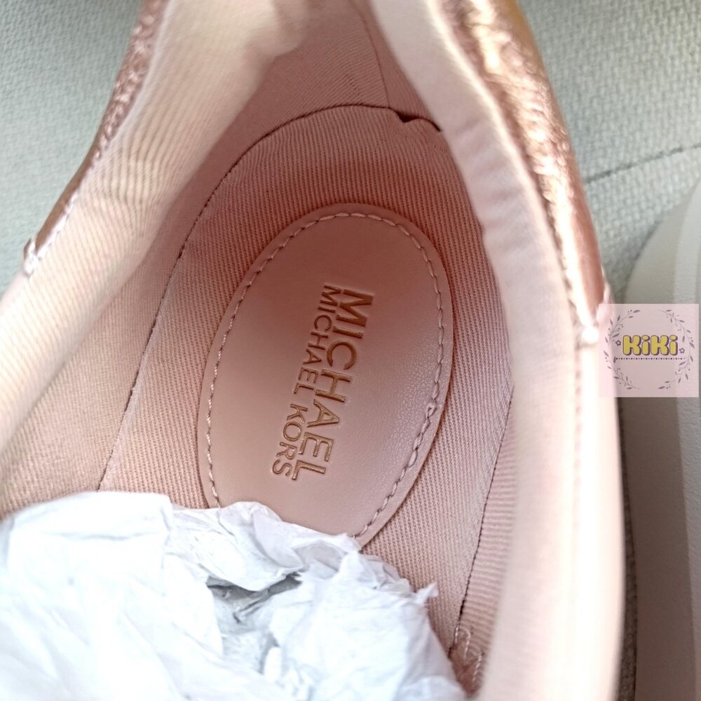 Michael Kors Romey Embellished Platform Sneaker Pink 49F5RMFS1S - Picture 14 of 15